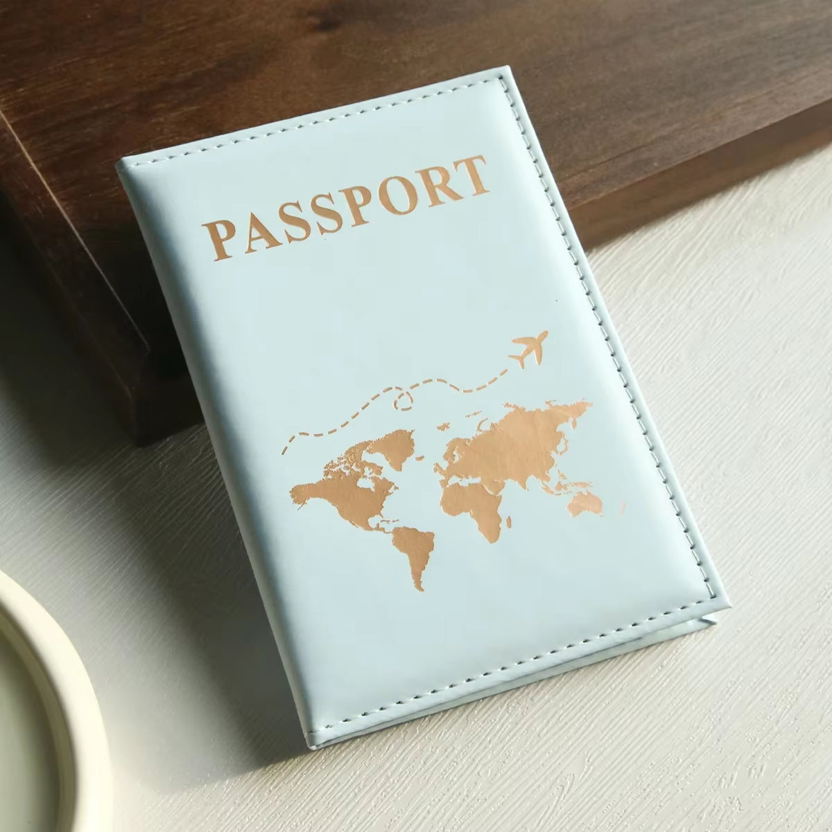 Slim Passport Holder Cove Map PU Passport Holder Travel Essential Cruise Must Have Passport Holders Portable for All Country