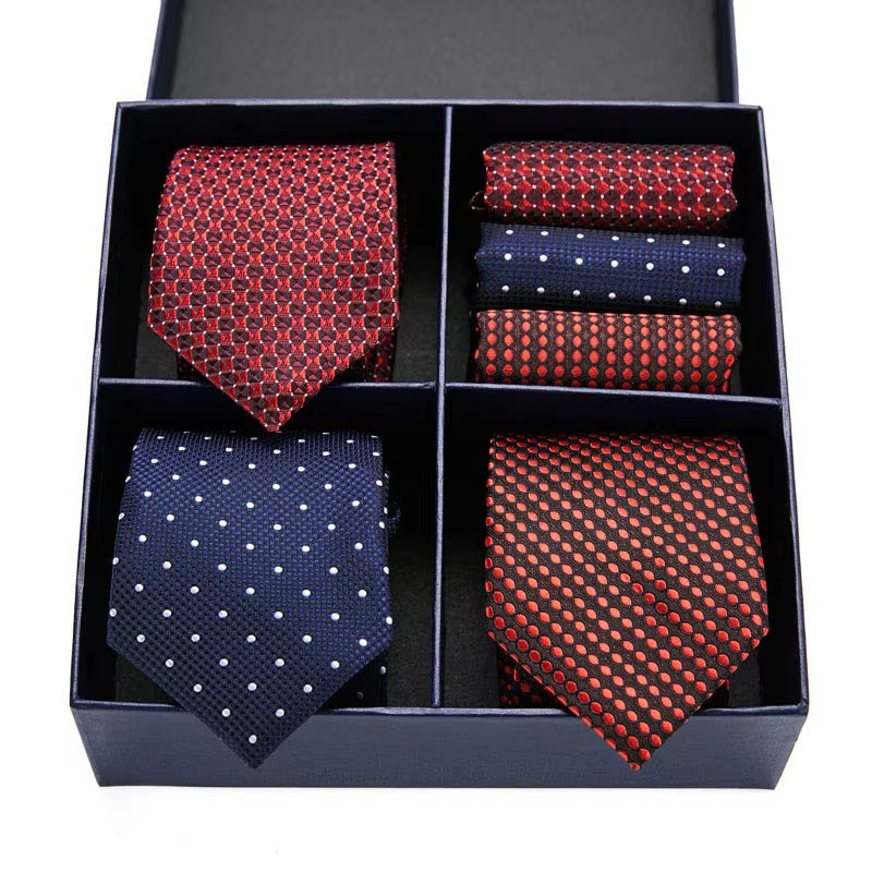 Gift Box Pack Mens Tie Skinny Pink Palid Silk Classic Jacquard Woven Extra Long Tie Hanky Set for Men Formal Wedding Party