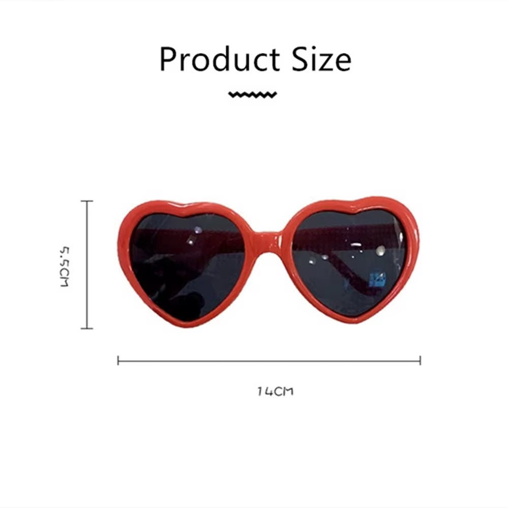 Love Heart Shaped Effects Glasses Watch the Lights Change to Heart Shape at Night Diffraction Glasses Women Fashion Sunglasses