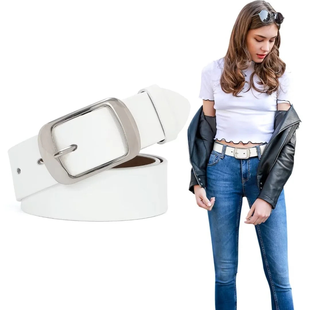 Women Belts plus Size Black Leather Waist Belt for Jeans Pants