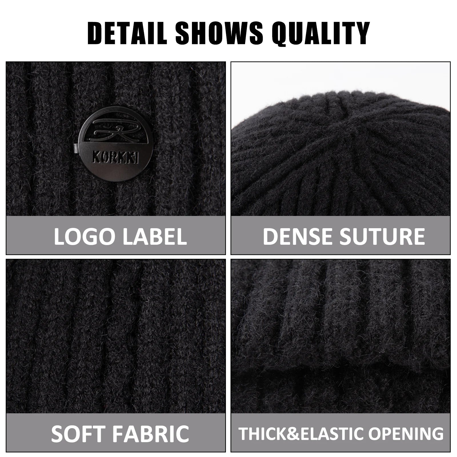 Knit Beanie Hats for Men Women Winter Slouchy Hats Warm Classic Daily Cuffed Skull Caps