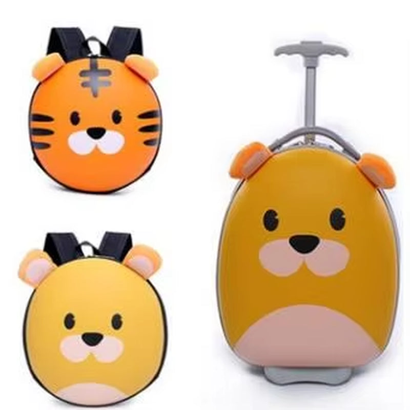 Kids Travel Suitcase Cartoon Suitcase for Boys Wheeled Suitcase for Girls Children Trolley Bags for Kid Rolling Luggage Suitcase