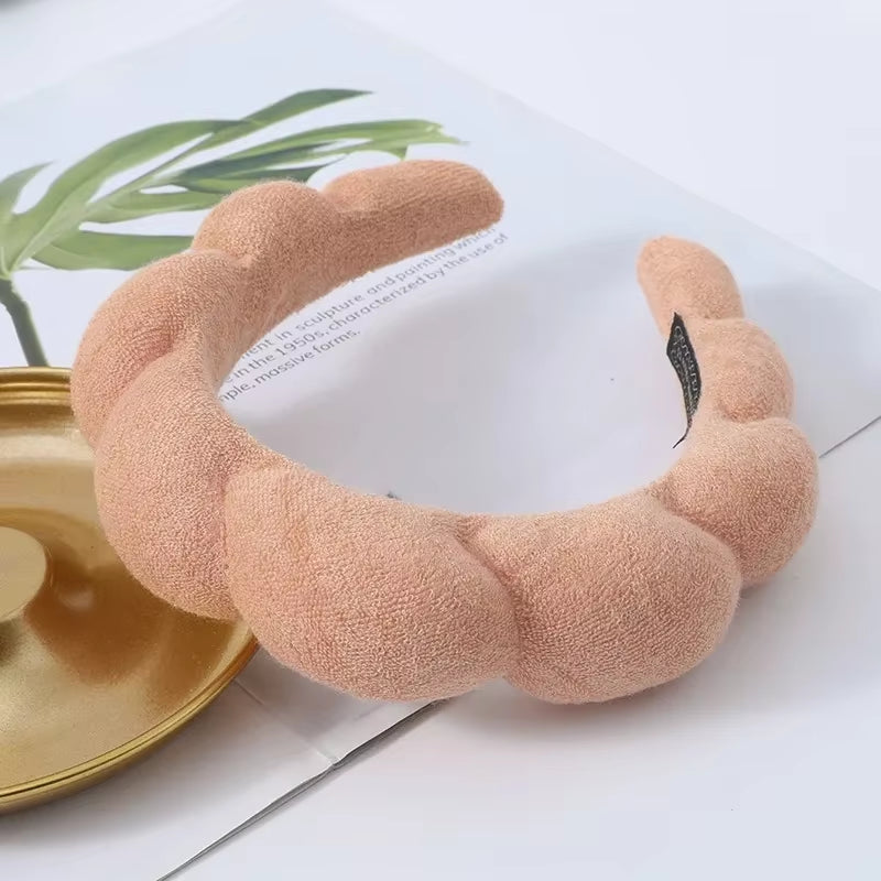 Bath Face Sponge Hair Band Beauty Makeup Yoga Multi-Use Solid Hair Band